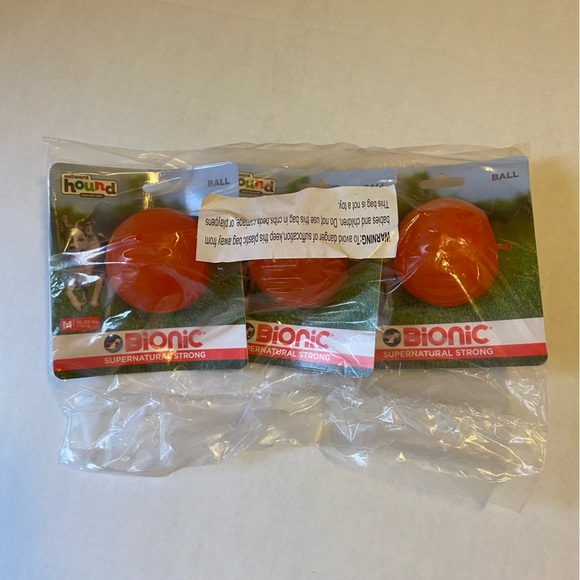 BIONIC Ball Dog Toy 3-Pack! - Supernatural Strong, Size Medium 15-35lb Pups - Picture 6 of 6